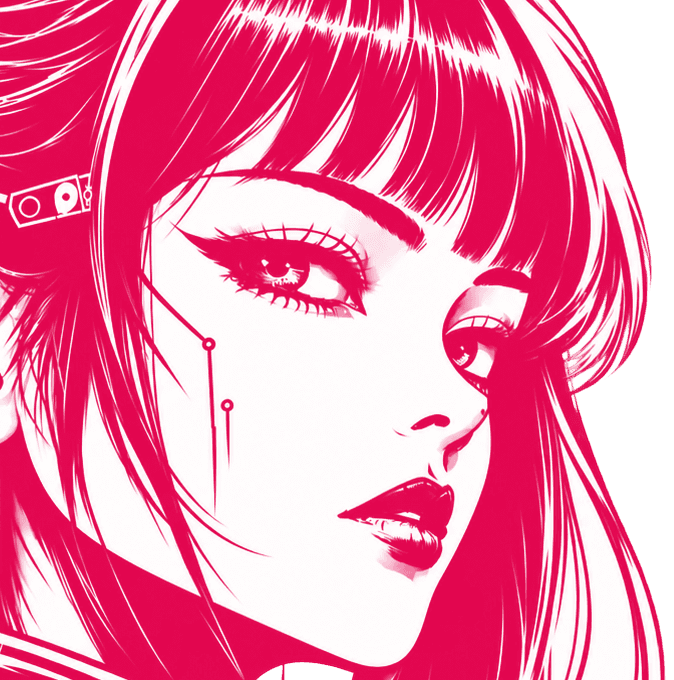 The NamiDB isotipo, a line-drawn portrait in Rosa NamiDB.